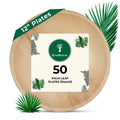 Palm Leaf Disposable Plates Bamboo Plates Disposable 12 Inch Round 50pc 100% C